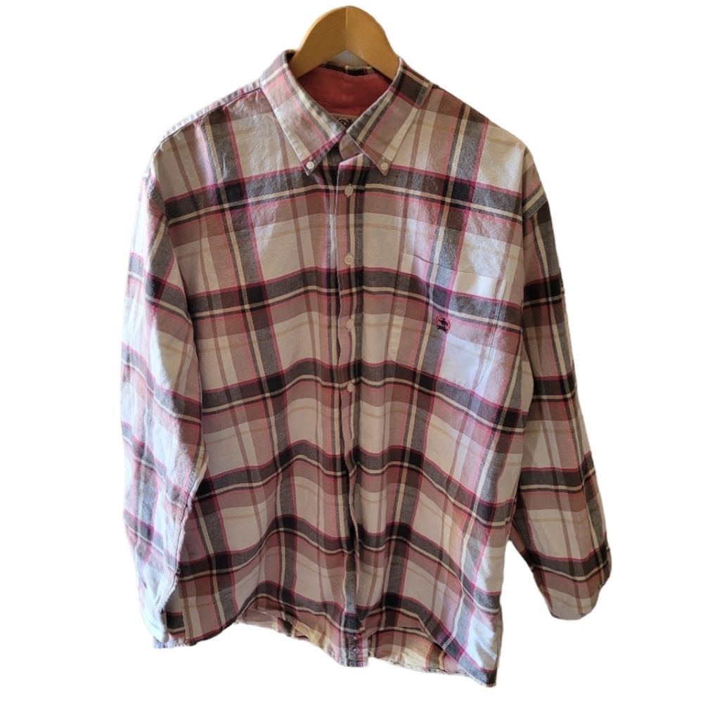 Cinch Men's Plaid Button Down Shirt Size XL